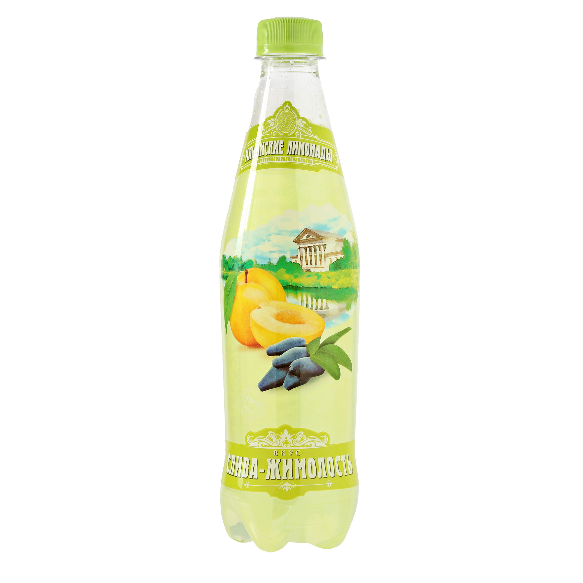 лимонад ильинские лимонады малина карамель 0 48 л Напиток газированный Ильинские лимонады со вкусом сливы и жимолости, 480 мл