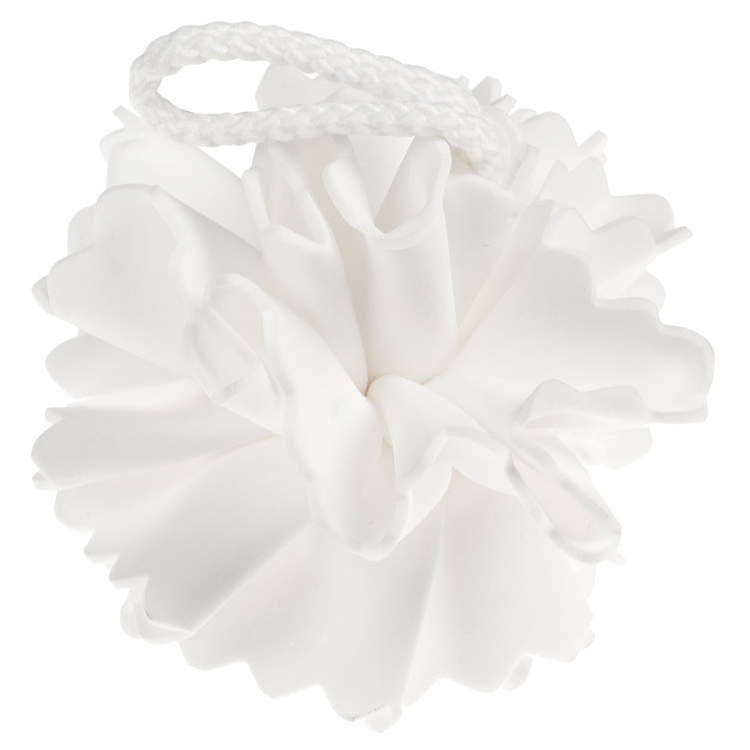 Мочалка Brillantine спонж губка цветок, белая 11 см мочалка brillantine из люфы с ручками белая 8х80 см