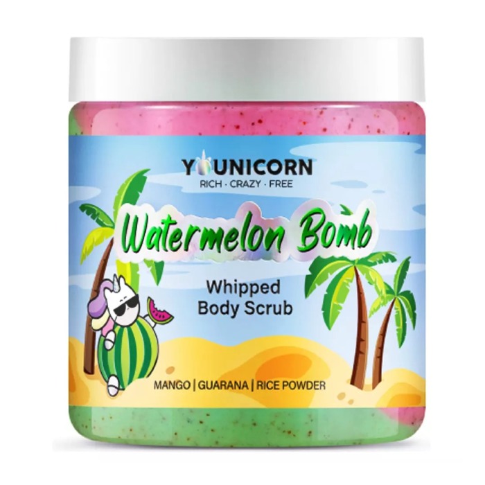 Скраб-суфле Younicorn Watermelon bomb арбузный взбитое мыло скраб для тела 250 г