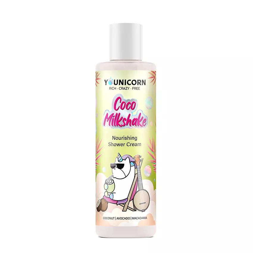 Крем-гель для душа Younicorn Coco milkshake парфюмированный крем для тела disfruto 150 мл