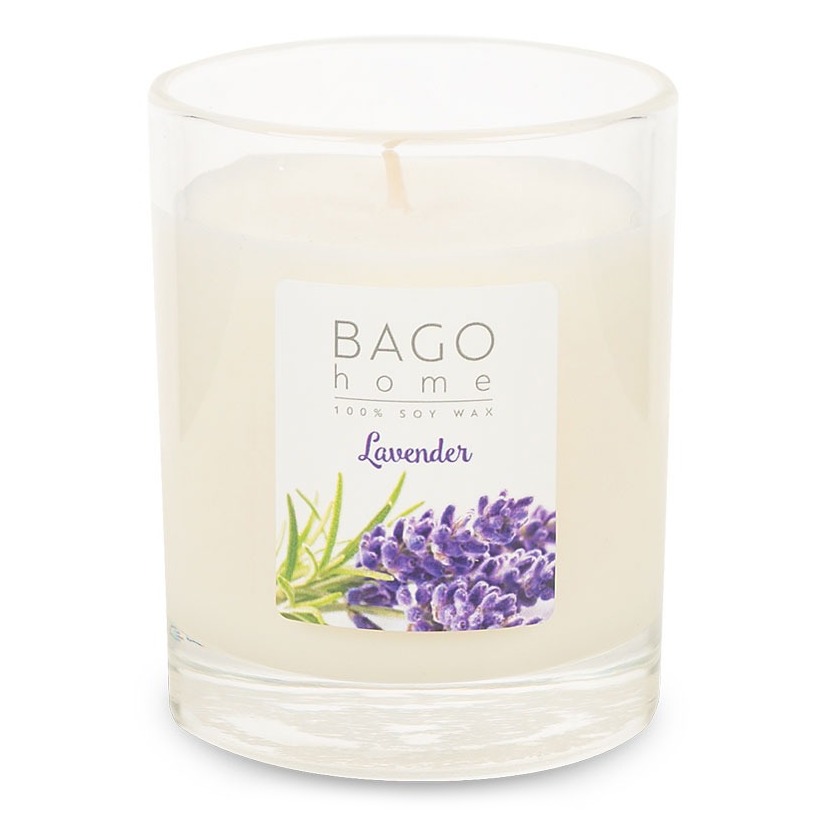 Свеча ароматическая BAGO home лаванда 132 г ароматическая свеча bago home figs 132 г