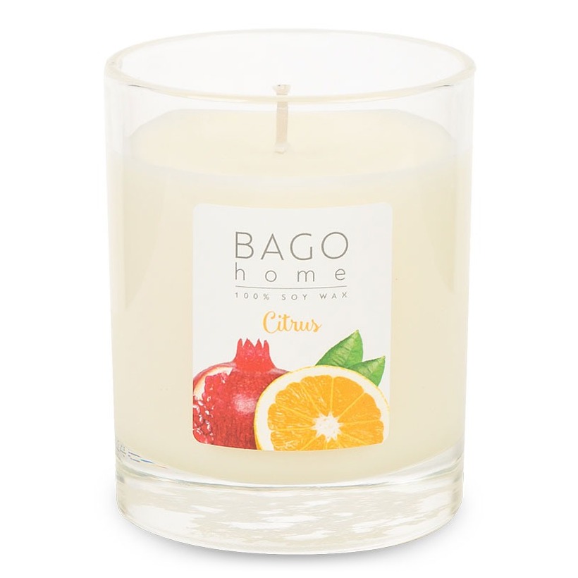 Свеча ароматическая BAGO home цитрус 132 г ароматическая свеча пробная yankee candle ение вишни 1542840e