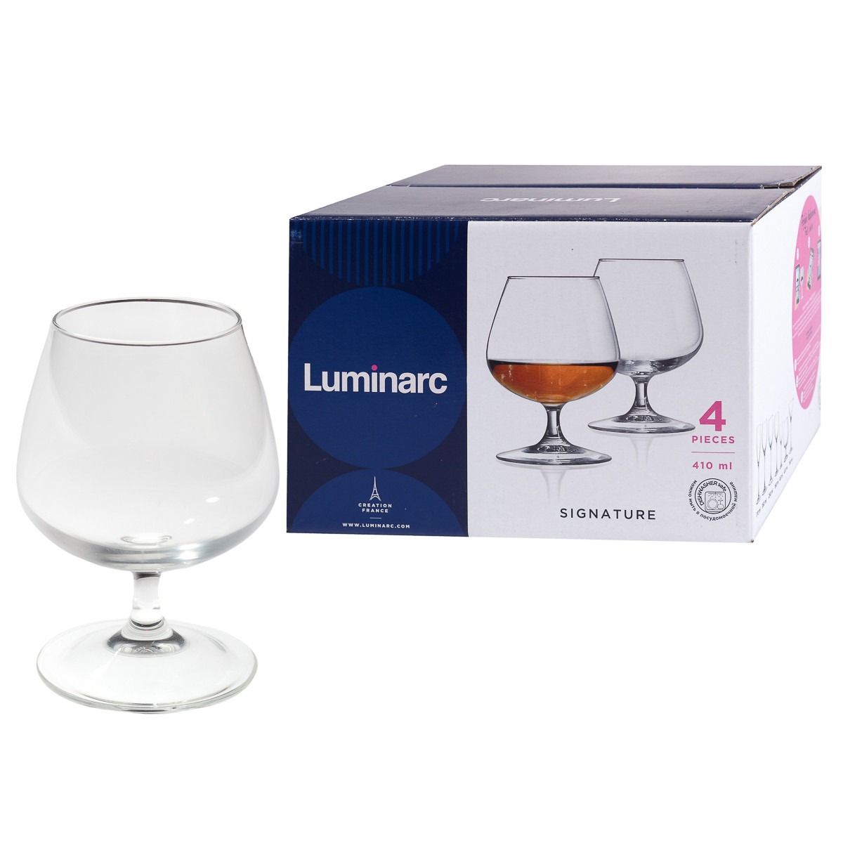 Набор бокалов для коньяка Luminarc Эталон 4 шт 410 мл, цвет прозрачный - фото 3
