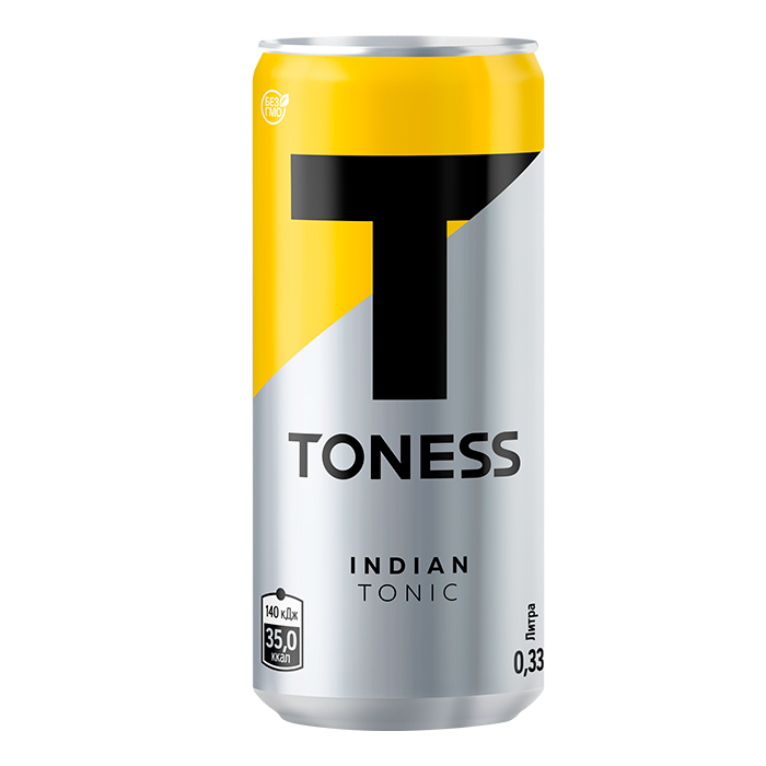 напиток toness indian tonic 0 33 л Напиток газированный Очаково TONESS INDIAN TONIC, 0,33 л