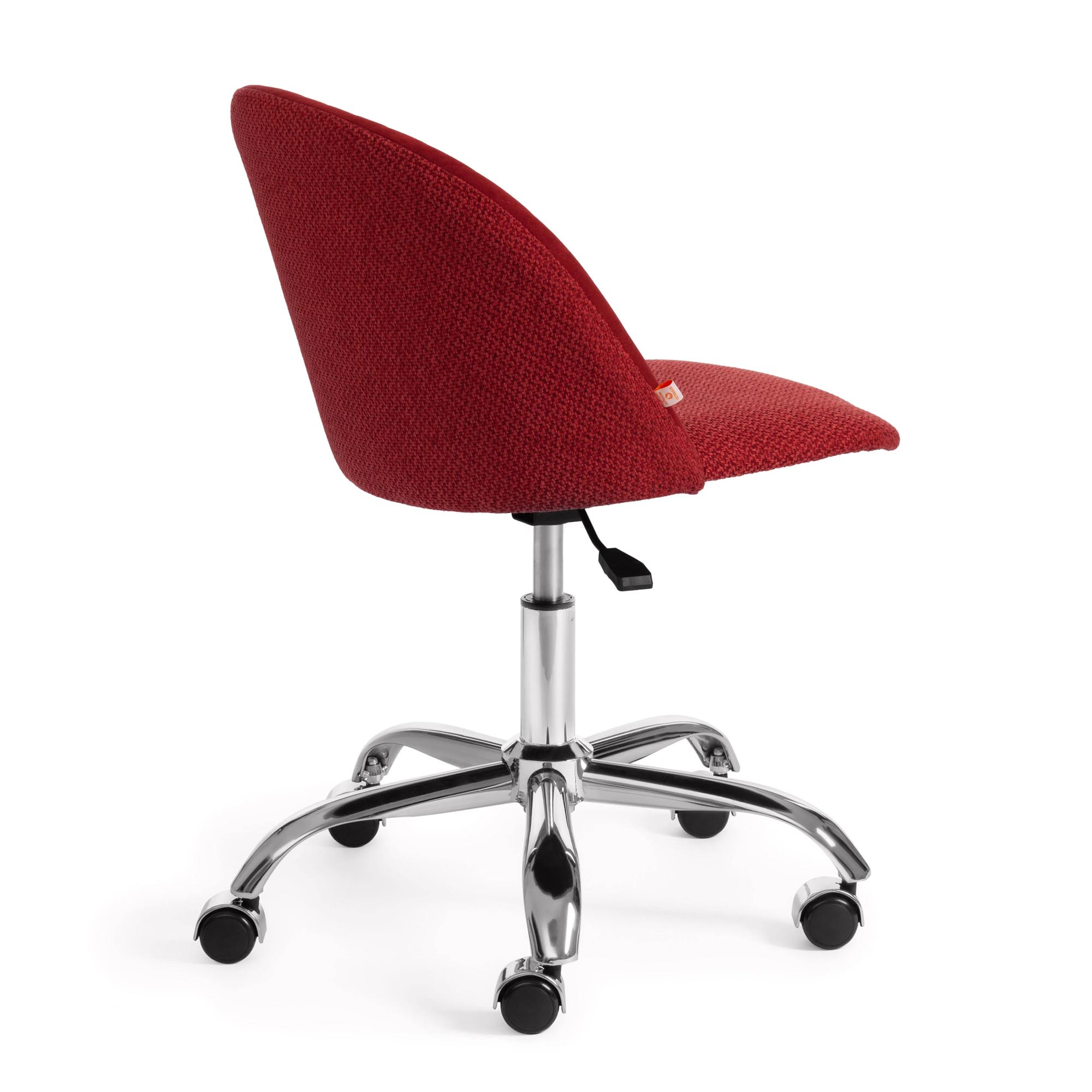 Кресло компьютерное TC флок/ткань бордовый/красный, цвет серебристый - фото 5
