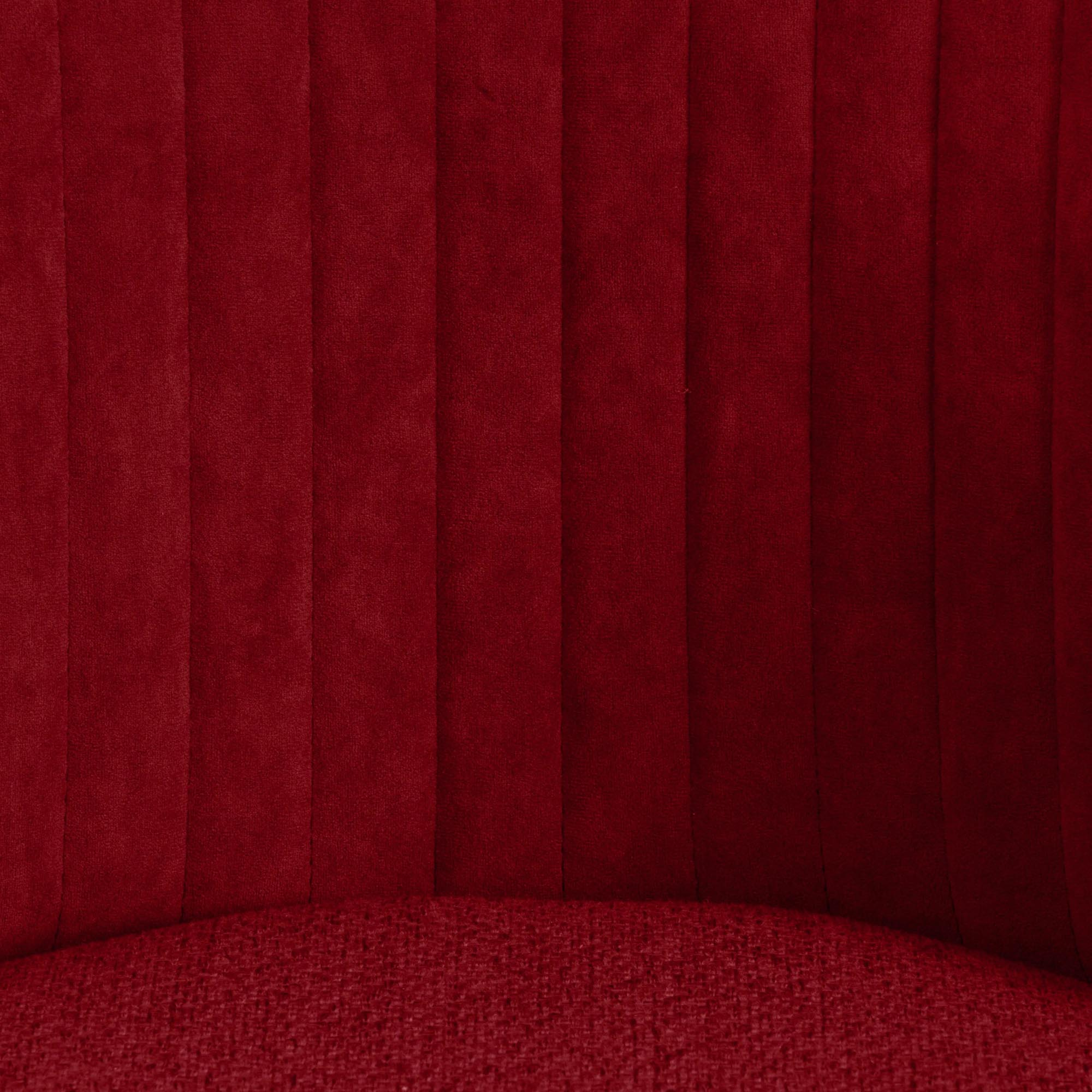 Кресло компьютерное TC флок/ткань бордовый/красный, цвет серебристый - фото 6