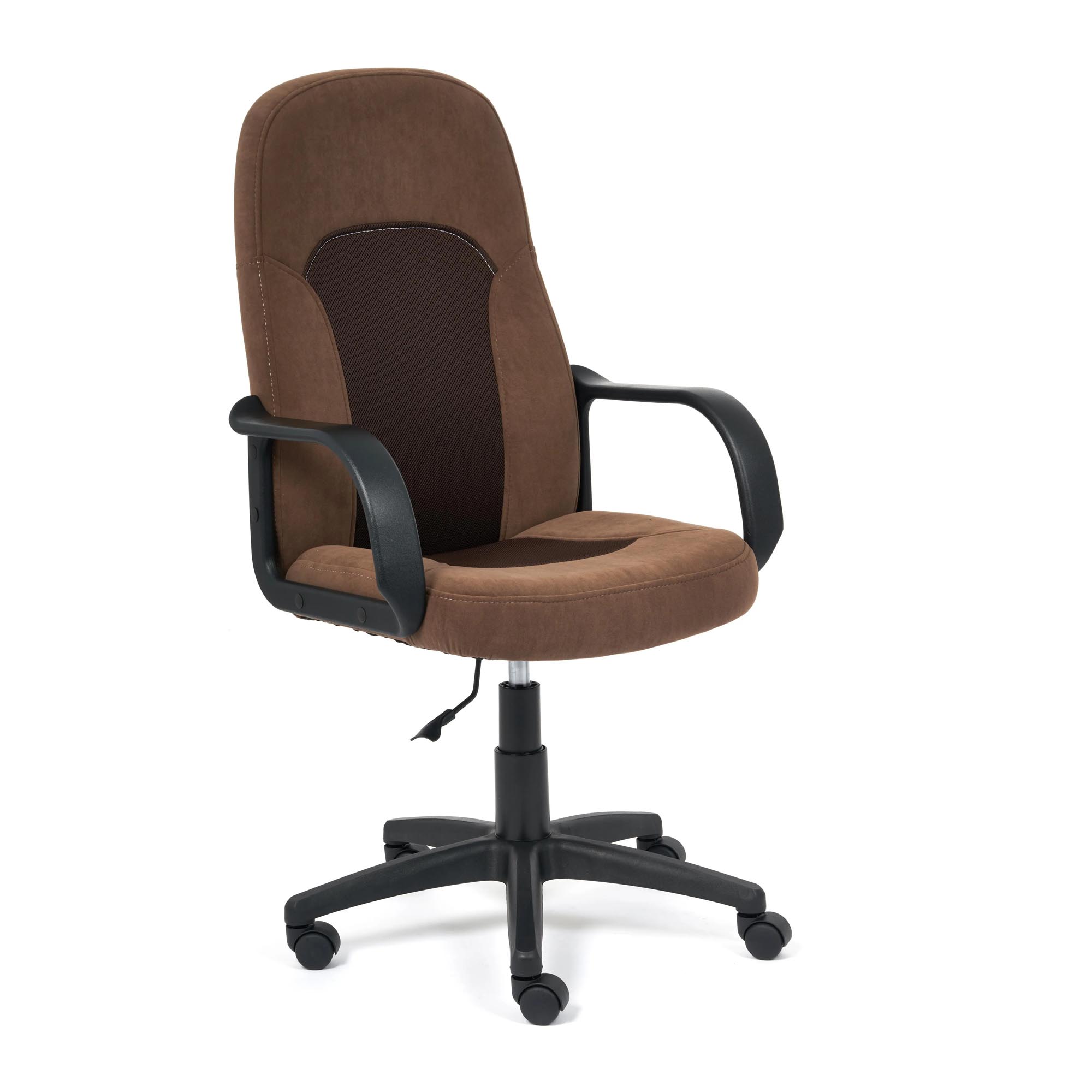 Кресло компьютерное TC Parma флок/ткань коричневый кресло компьютерное tc 15145 флок серый олива