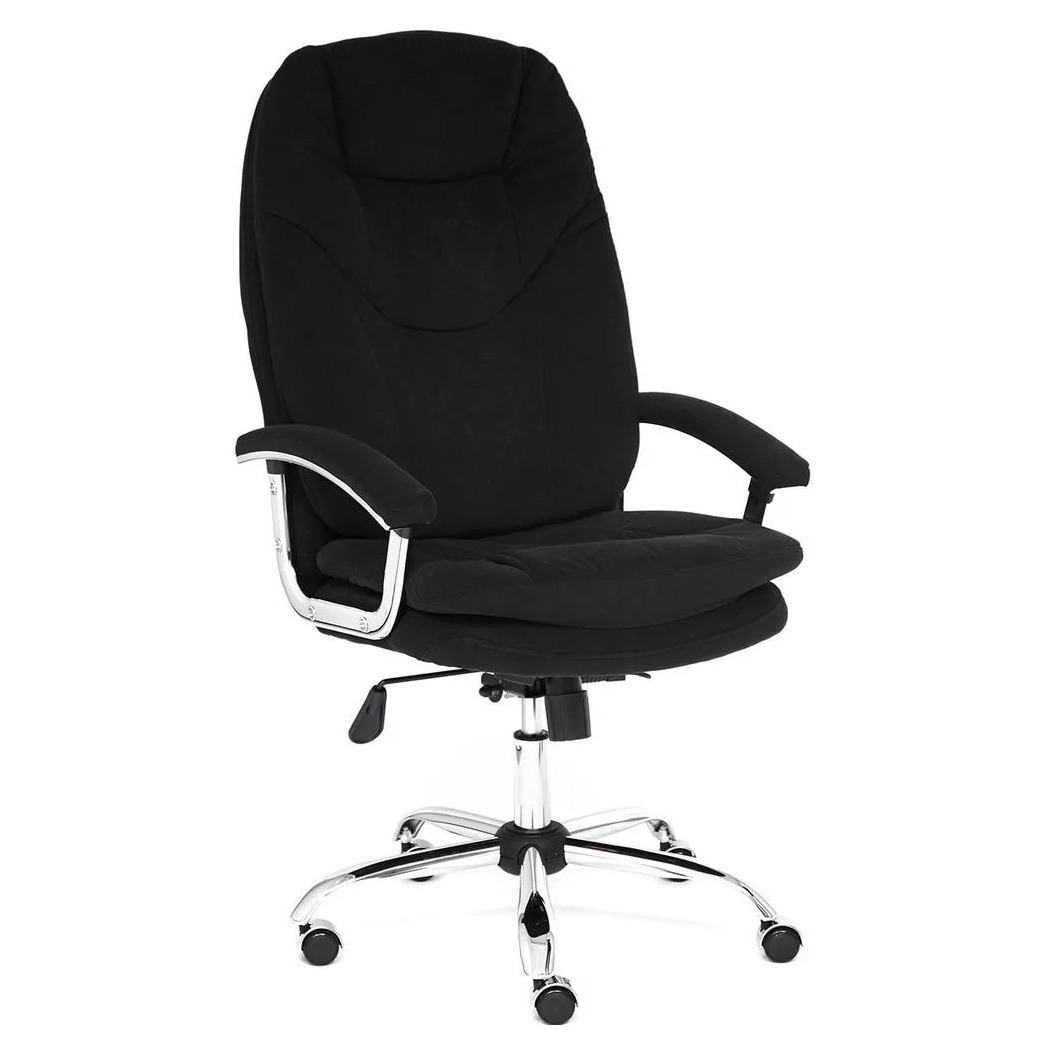Кресло компьютерное TC Softy Lux флок черный кресло компьютерное tc флок бежевое 63х50х121 см
