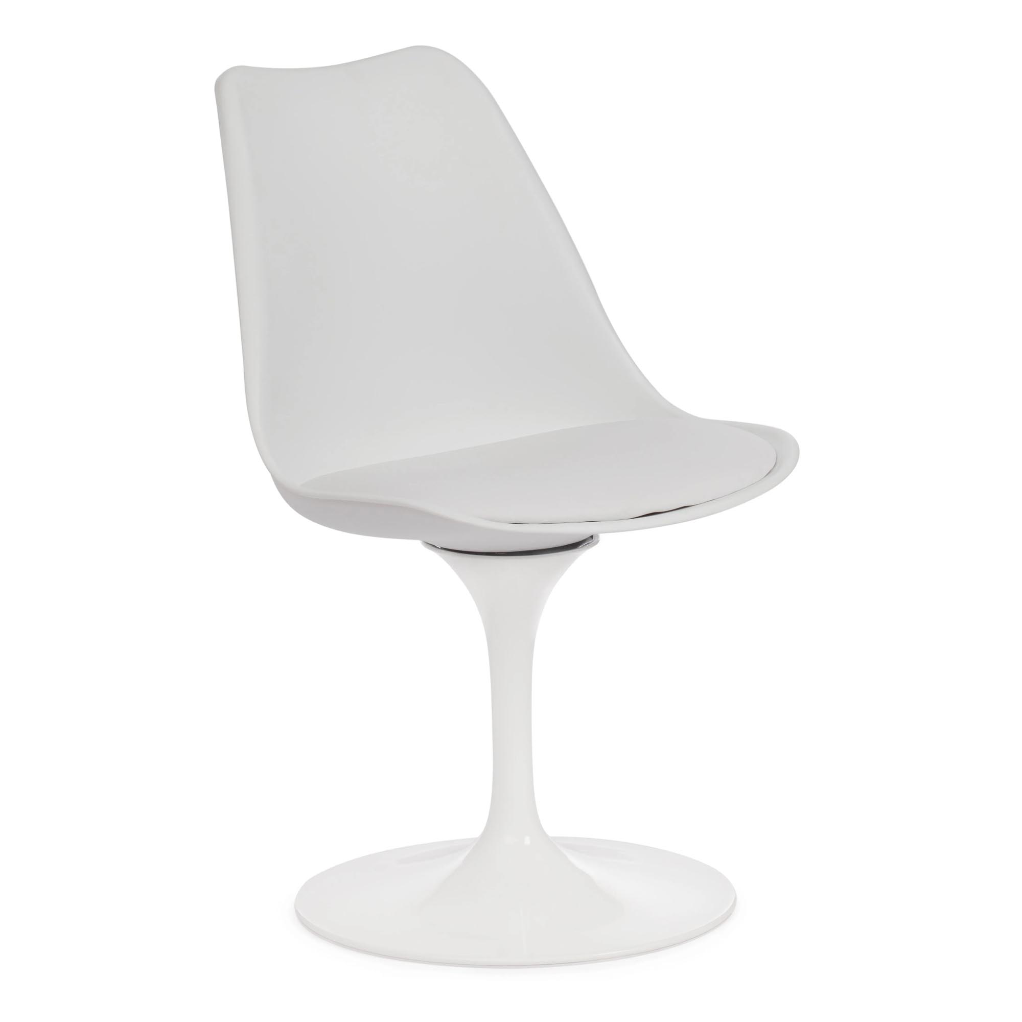 постмодернизированная люстра с кожаным ремешком дизайнерская стеклянная лампа для гостиной виллы кафе ресторана Стул TC Tulip fashion chair 55x48x81 см белый