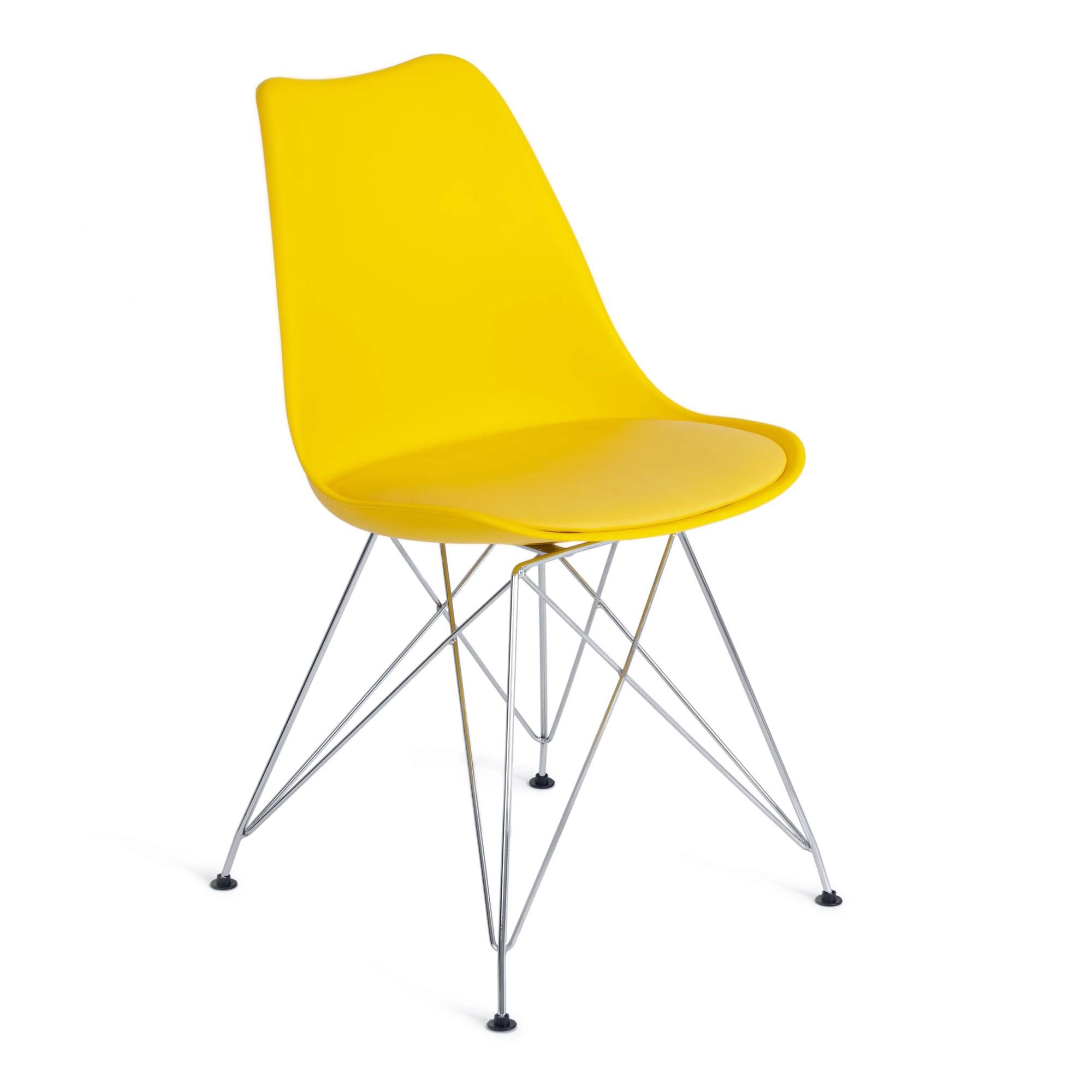 Стул TC Tulip Iron Chair 54,5x48x83,5 см желтый nordic dining chair wrought iron chairs modern backrest study desk chaise bedroom home стул sillas de comedor стулья для кухни