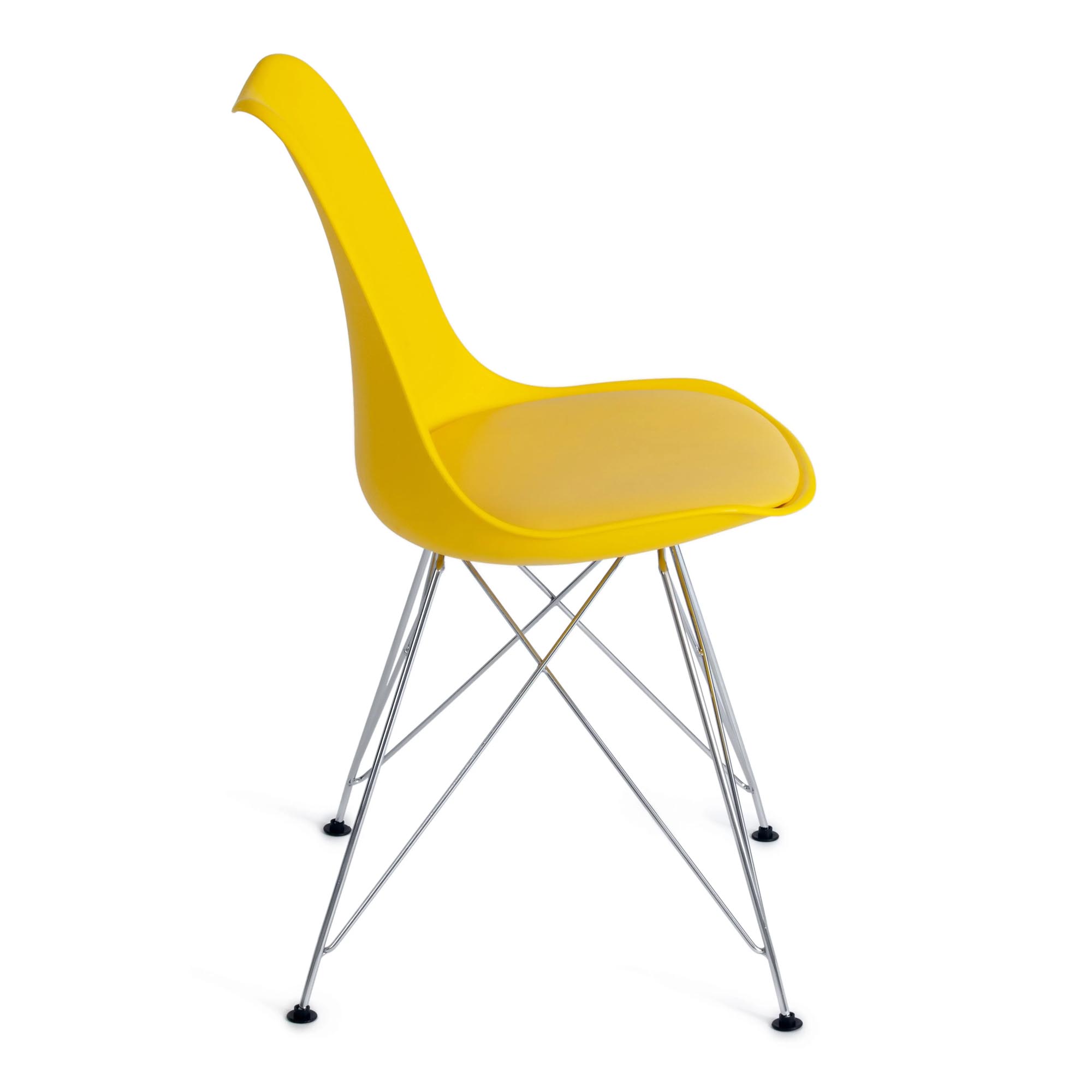 Стул TC Tulip Iron Chair 54,5x48x83,5 см желтый, цвет серебристый - фото 2