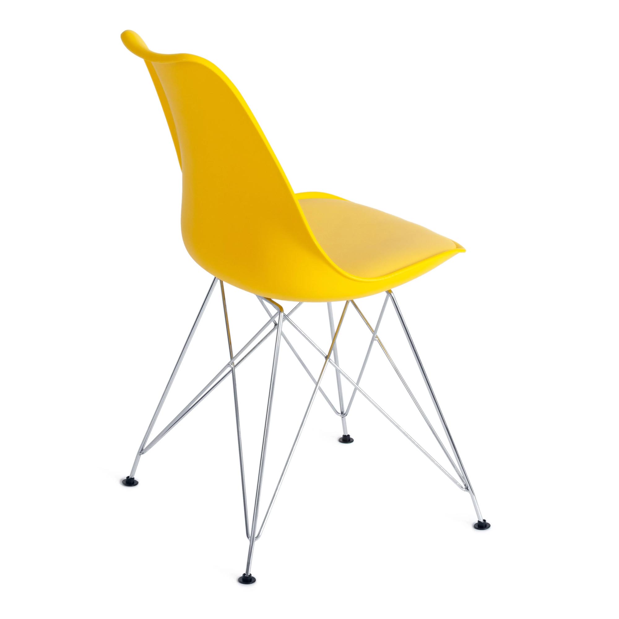 Стул TC Tulip Iron Chair 54,5x48x83,5 см желтый, цвет серебристый - фото 3