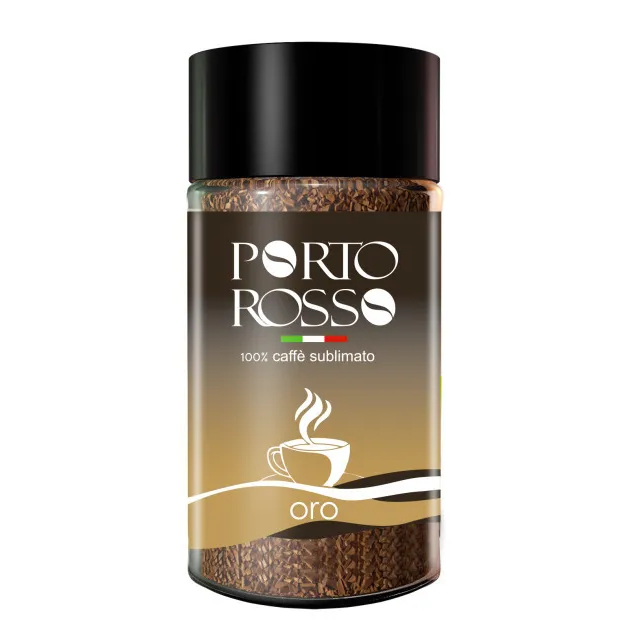 кофе в зернах porto rosso platino 220 г Кофе растворимый Porto Rosso Oro, 90 г