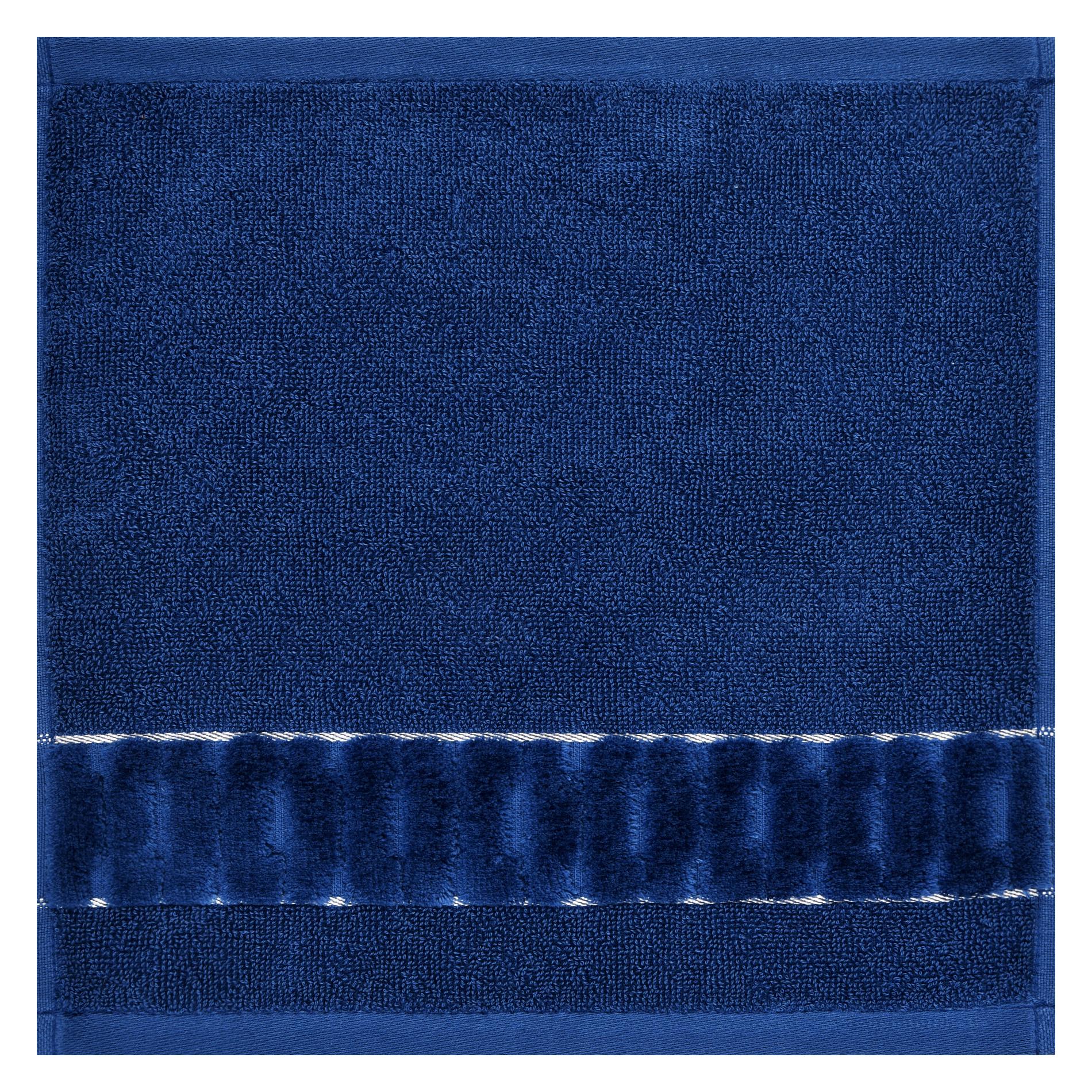 Махровое полотенце Cleanelly Esteta синее 30х30 см