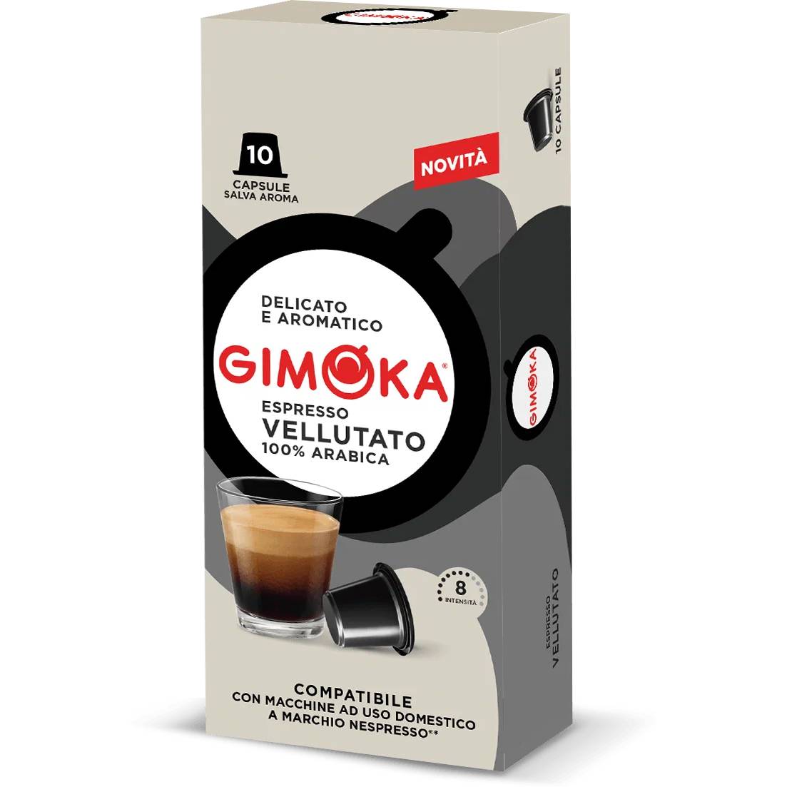 Капсулы Gimoka Nespresso Vellutato, 10 шт кофе в капсулах diemme caffe mente 10 шт