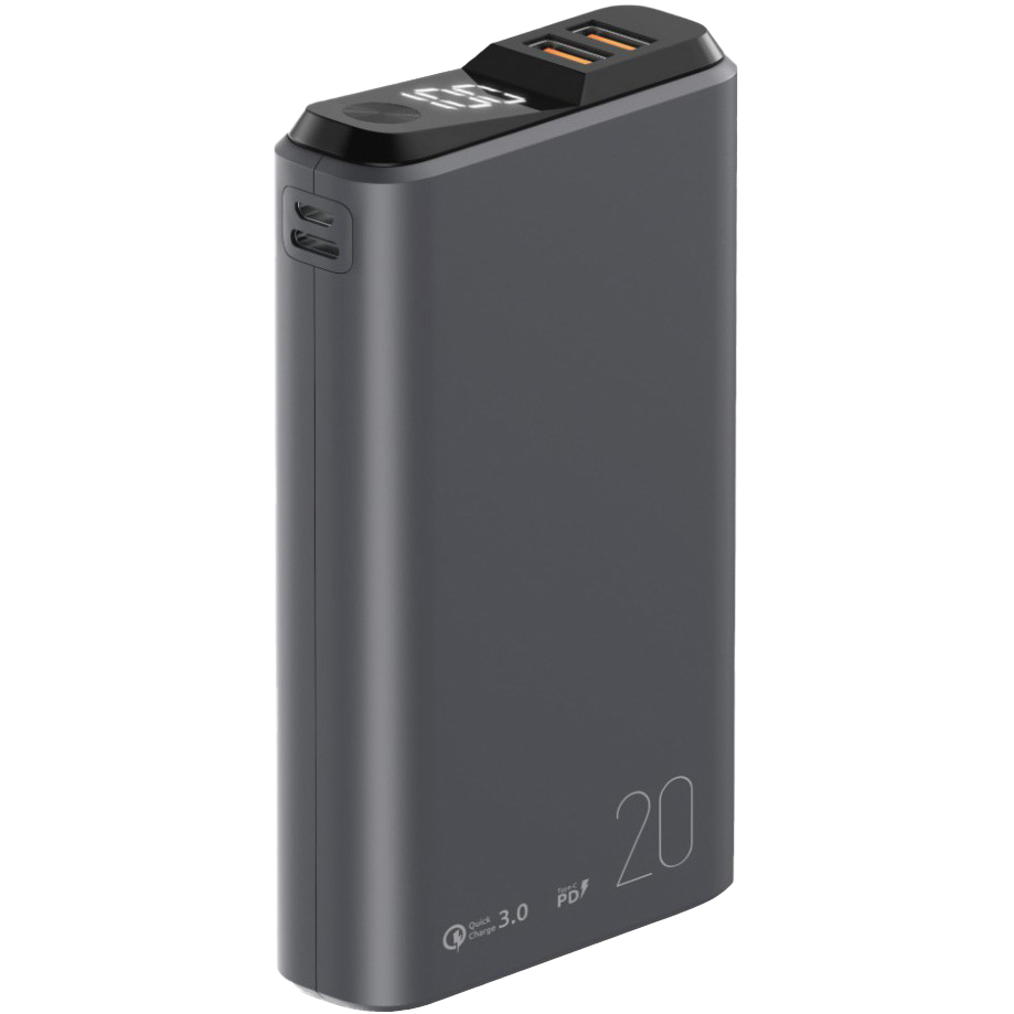 Внешний аккумулятор Olmio QS-20 темно-серый цена и фото