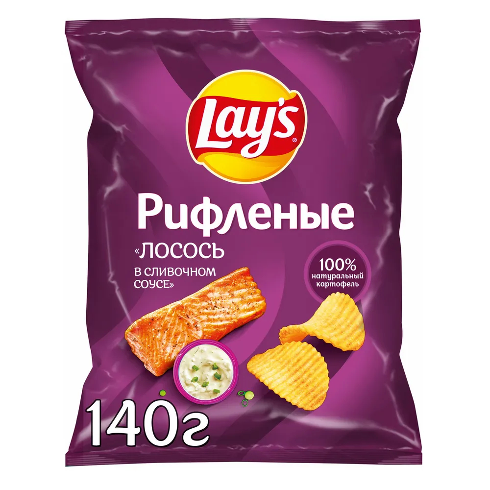 Чипсы картофельные Lays Сливочный лосось 140 г чипсы картофельные lays сыр 140 г