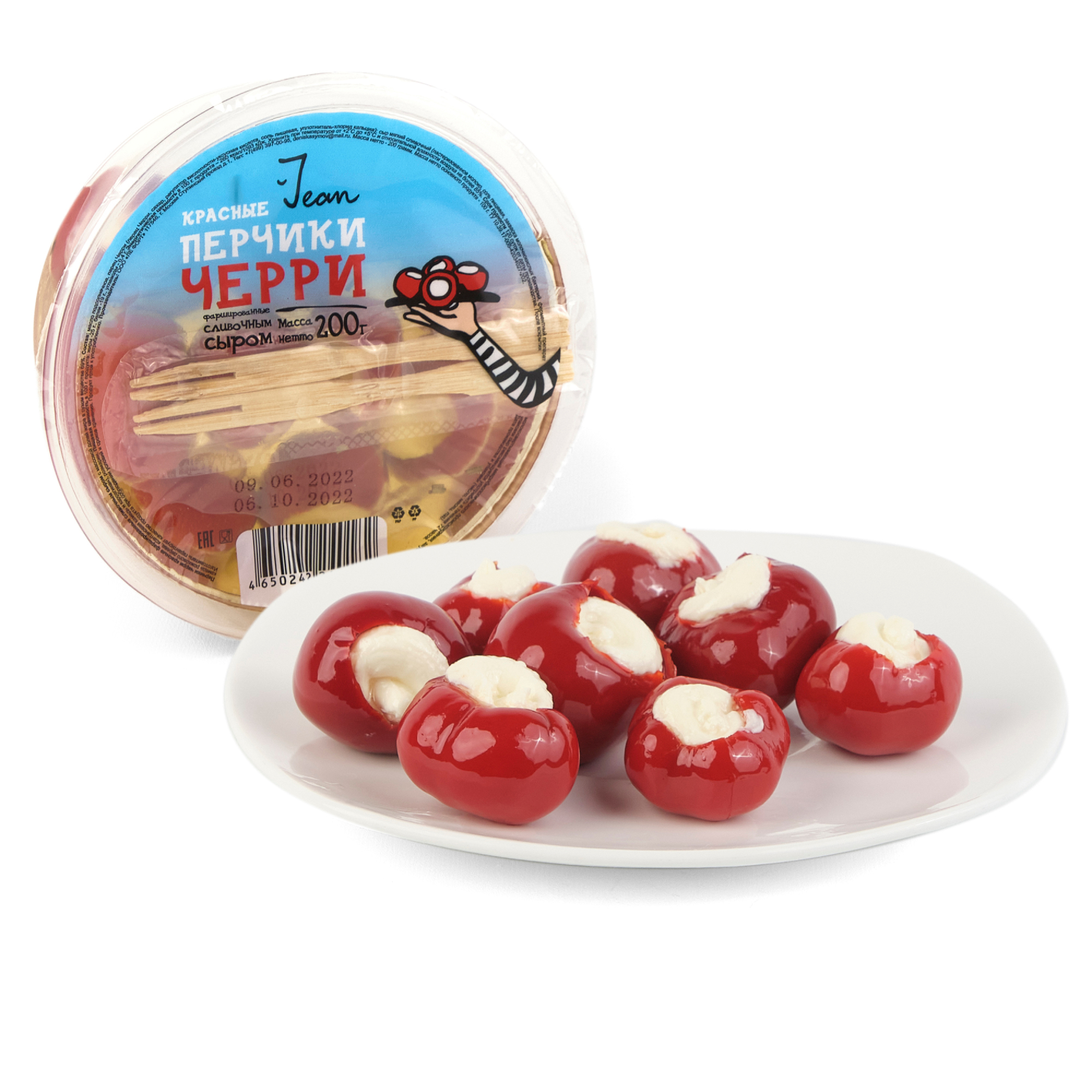 Фаршированные перчики Jean сливочным сыром, 200 г вяленые томаты ellenika фаршированные сливочным сыром 250 г