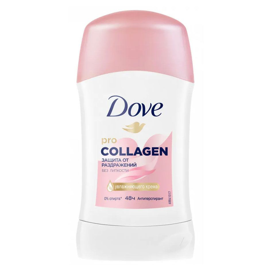 Дезодорант-антиперспирант стик Dove Pro-Collagen 40 мл дезодорант антиперспирант garnier эффект магния роликовый 50 мл