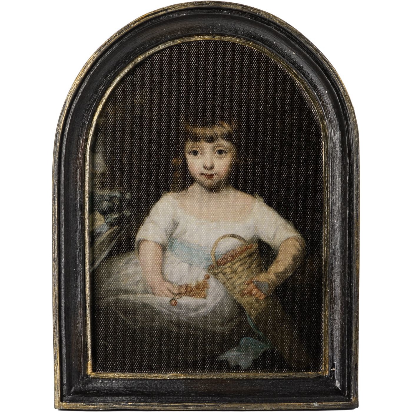 картина glasar девушка в серебристой раме 45х4х60 см Картина в раме Glasar маленькая девочка 16х3х21 см