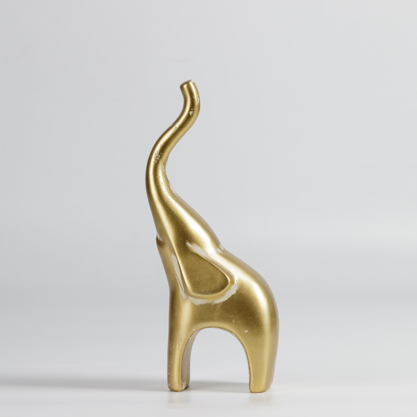 Фигурка Glasar Слоник золотая 11х7х26 см, цвет золотистый - фото 3