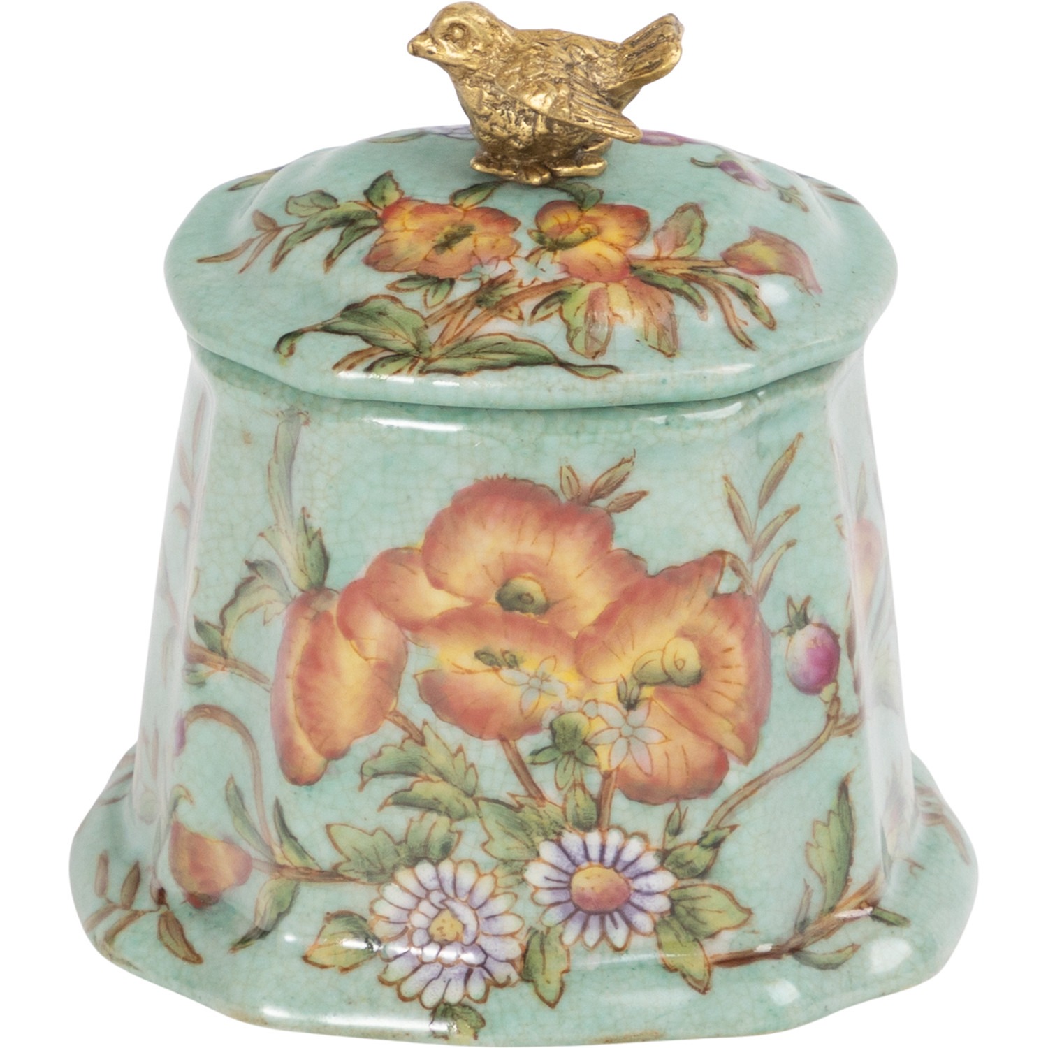 Шкатулка Glasar с птичкой и цветами 10х9х10 см компактная шкатулка для ювелирных изделий beroma