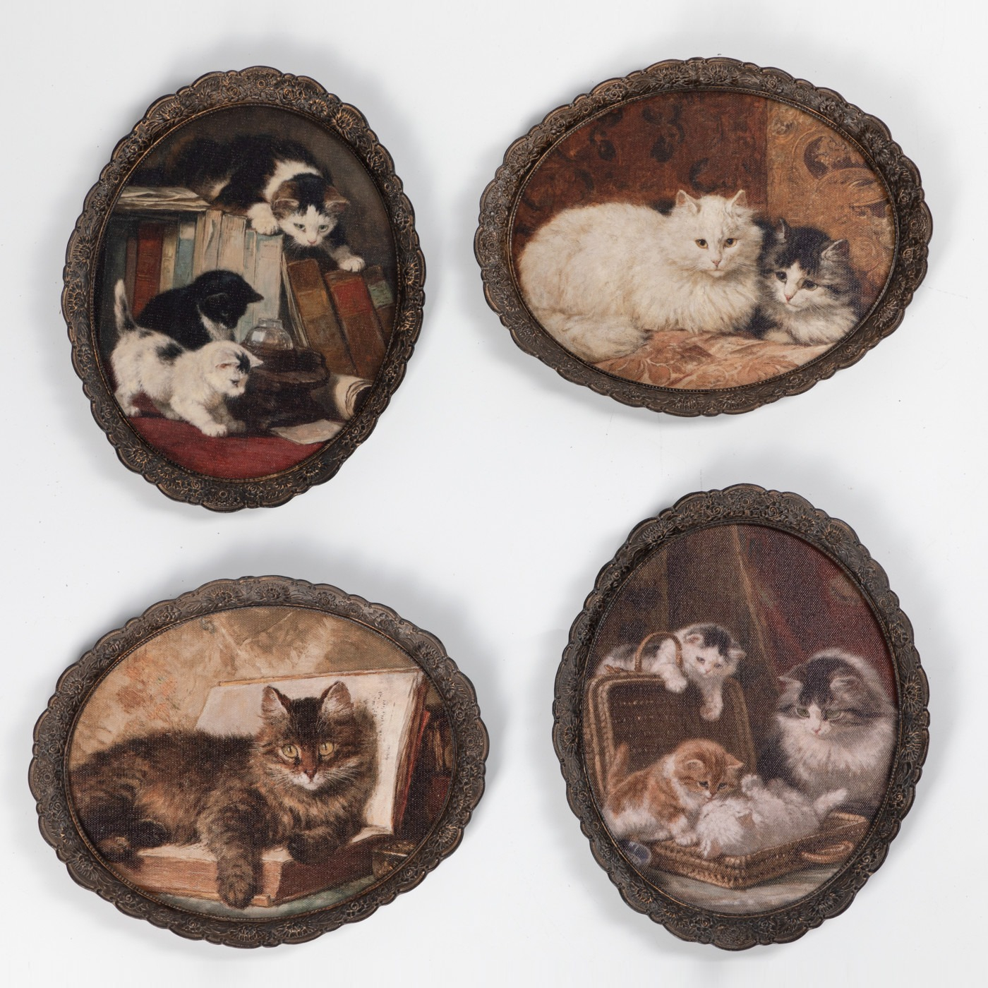 Картина в раме Glasar кошка и два котёнка 23х2х29 см, цвет мультиколор - фото 3