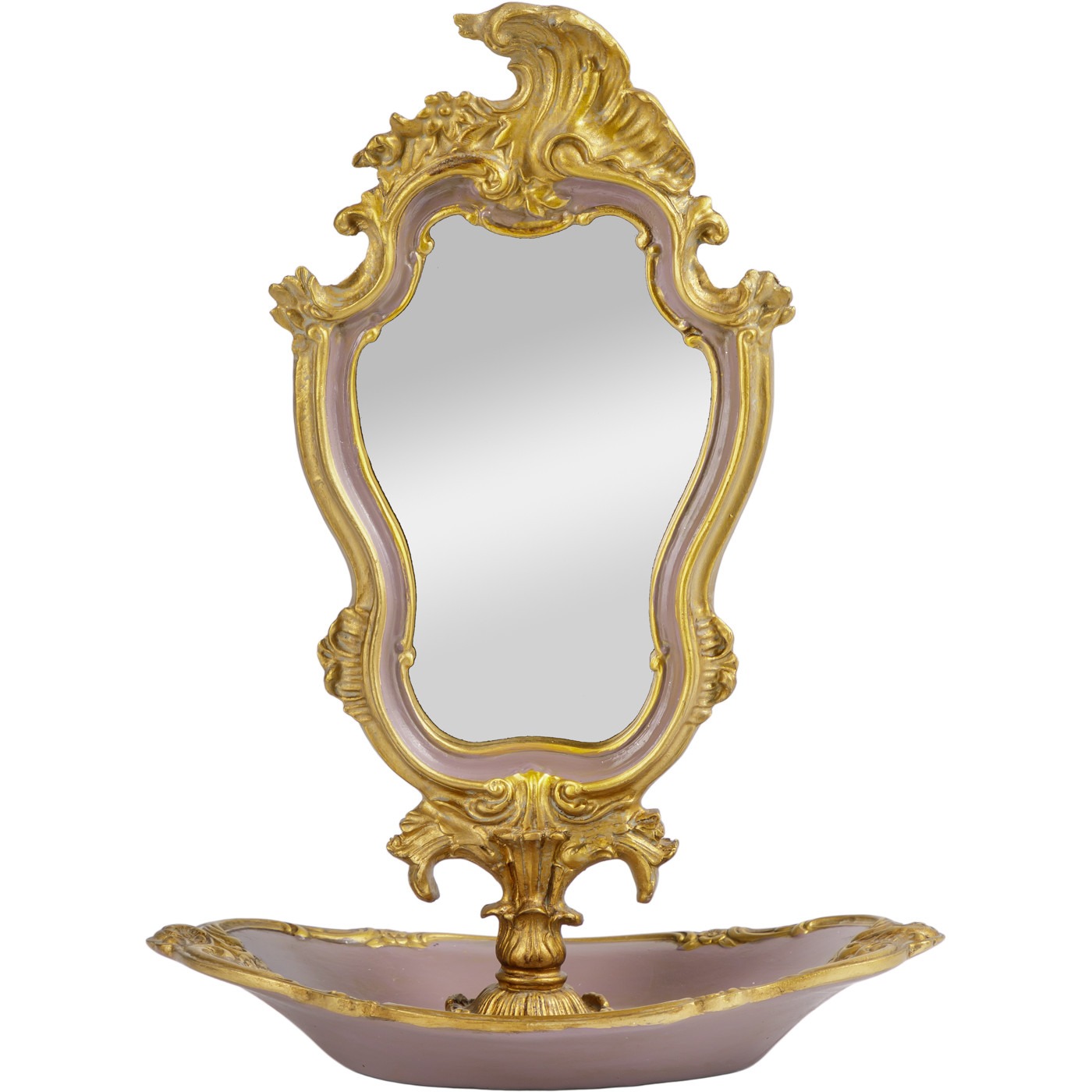 Зеркало настольное Glasar розовое 23х14х28 см косметическое зеркало на подставке kleine wolke multi mirror clear 13 8х1 2х24 5 см прозрачный