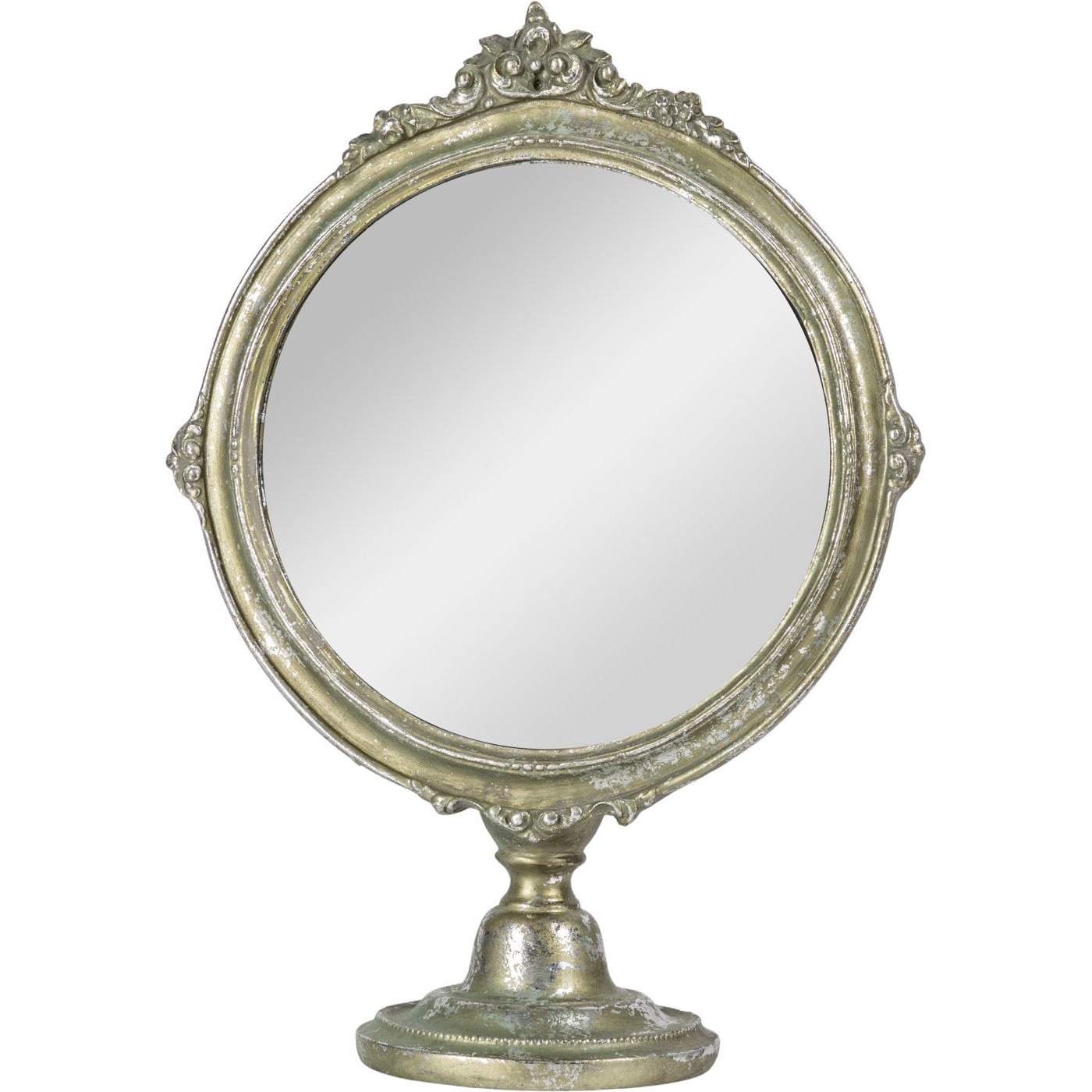 Зеркало настольное Glasar серебристое 23х12х32 см зеркало glasar раджастан серебристое 118x3x48 см