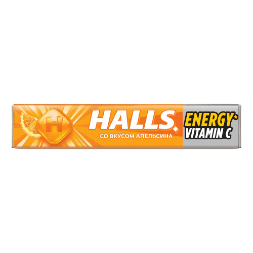 Леденцы Halls Апельсин-витамин C, 25 г леденцы halls ментол экстра 24 5 г