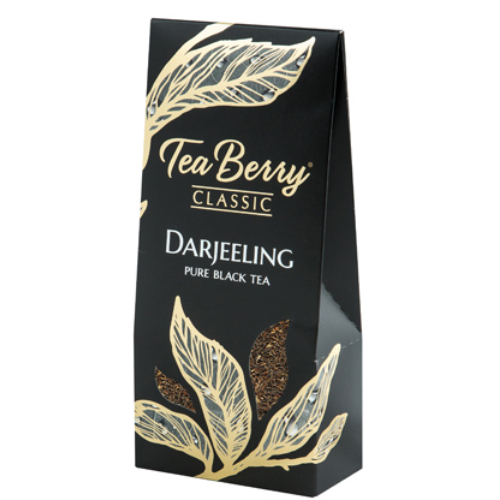 Чай черный TeaBerry Дарджилинг листовой, 100 г чай зелёный дарджилинг масала кашмири кахва bharat bazaar 100 г