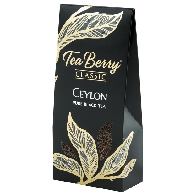Чай черный TeaBerry Цейлон листовой, 100 г чай черный зеленая панда красный петух листовой 100 г