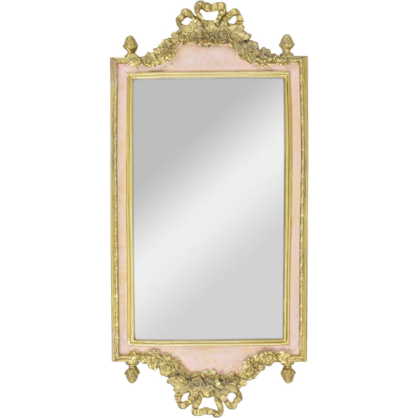 Зеркало настенное Glasar розовое 19х3х40 см кашпо настенное glasar 20x10x23см