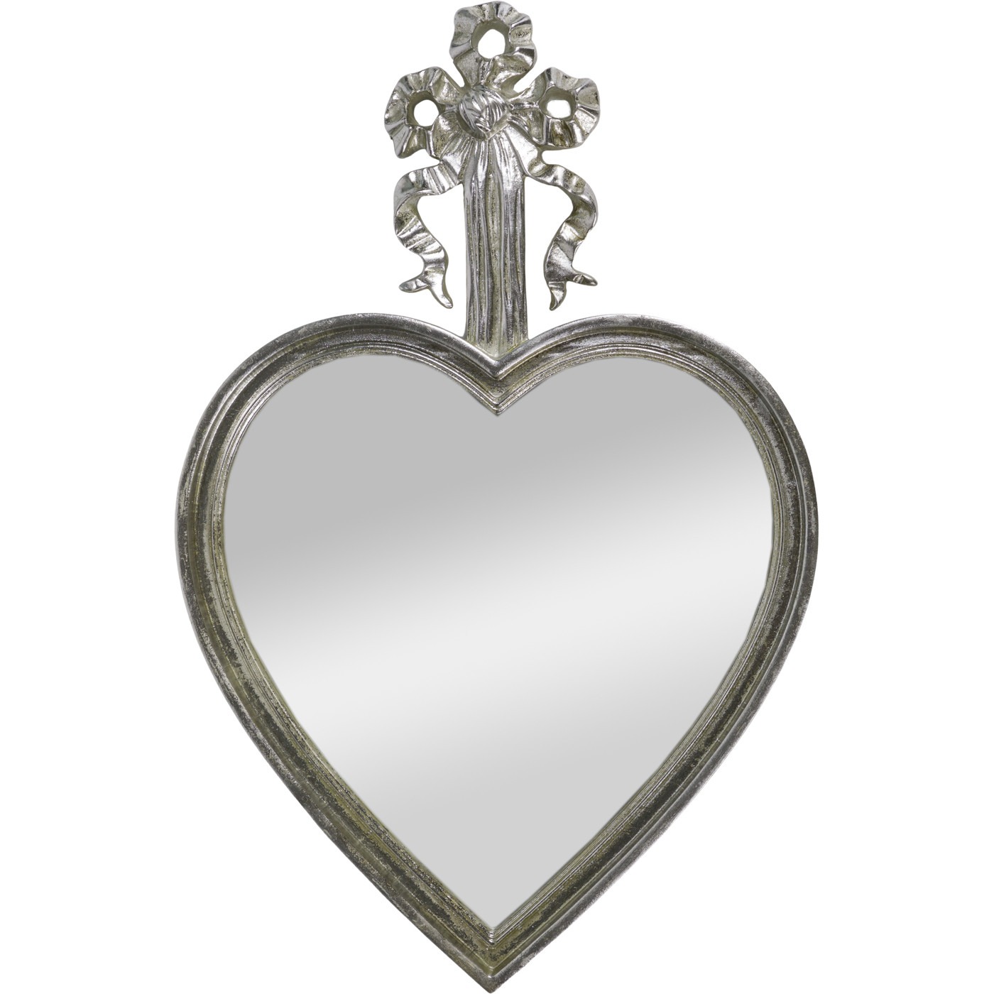 Зеркало настенное Glasar Сердце серебристая 29х2х45 см подставка интерьерная glasar серебристая 41х41х107 см
