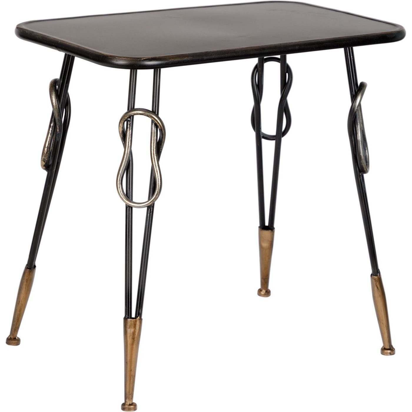 Столик приставной Glasar чёрный 52х33х50 см столик приставной glasar чёрный 52х33х50 см