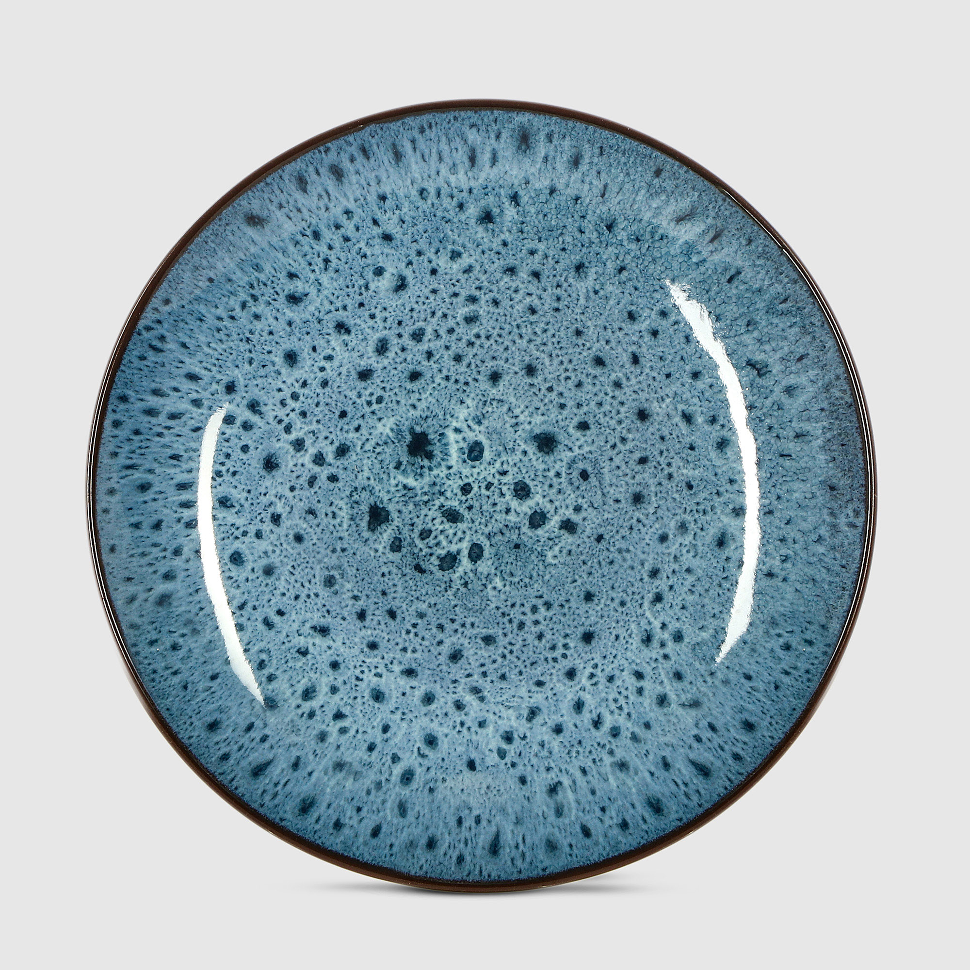 Набор столовый Meibo 16 предметов синий керамика - фото 3