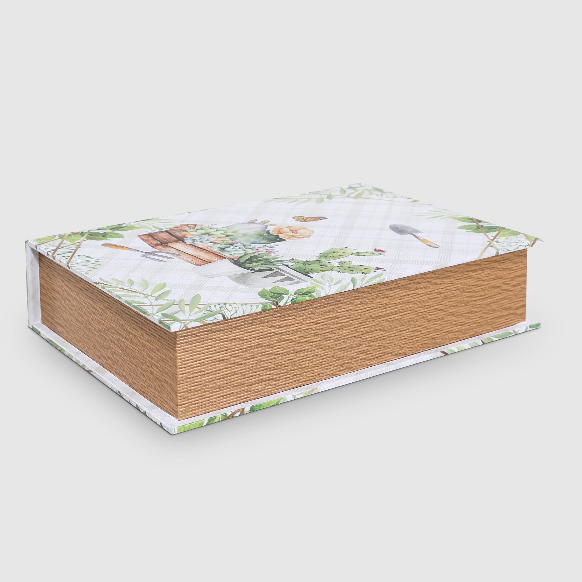 Коробка-книга Fuzhou star Сад разноцветная 37,7х27,2х8,3 см шкатулка книга дерево
