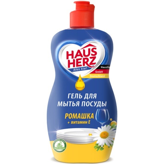 Средство для мытья посуды Haus Herz Ромашка и витамин Е 450 мл hausherz средство для мытья посуды ромашка витамин е 450 0