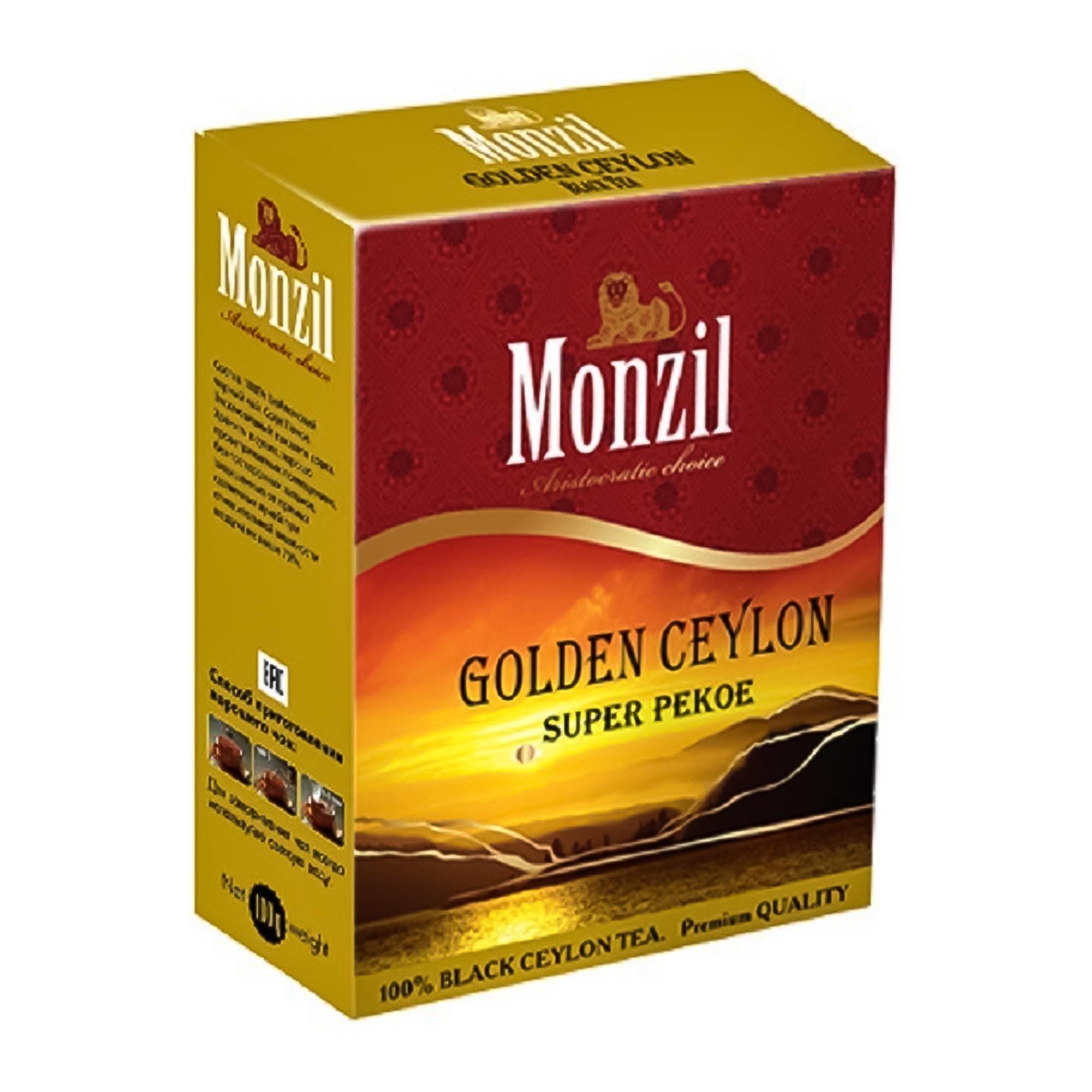 Чай черный Monzil Super Pekoe 100 г напиток имбирный monzil relax