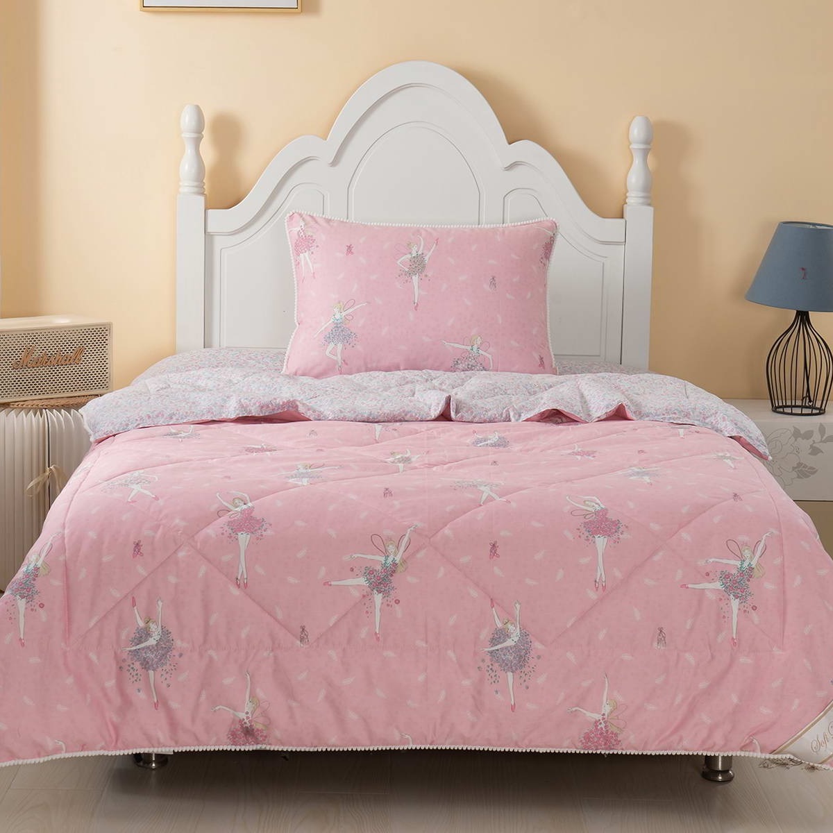 Комплект постельного белья Sofi De Marko Балерина Детский Полуторный поильник детский с мягким носиком 340 мл розовый