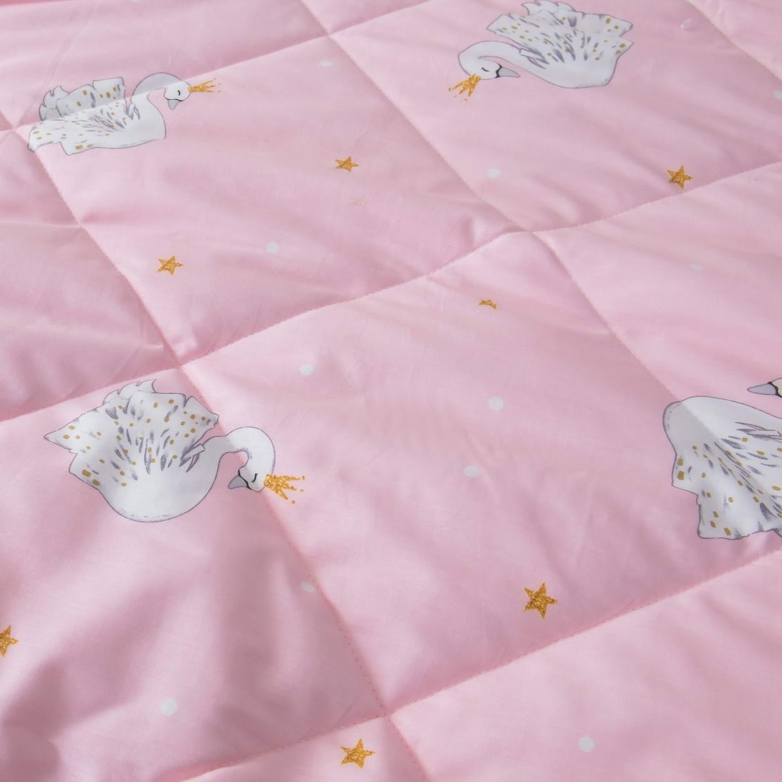 Комплект постельного белья Sofi De Marko Лебедь персиковый Детский Полуторный, цвет розовый, размер Детский - фото 4