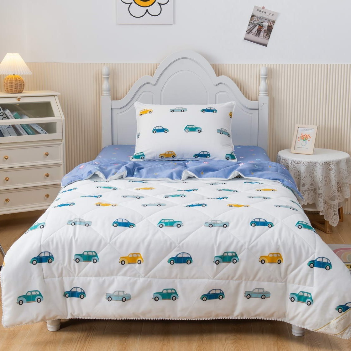 Комплект постельного белья Sofi De Marko Машинки Детский Полуторный, цвет белый, размер Детский