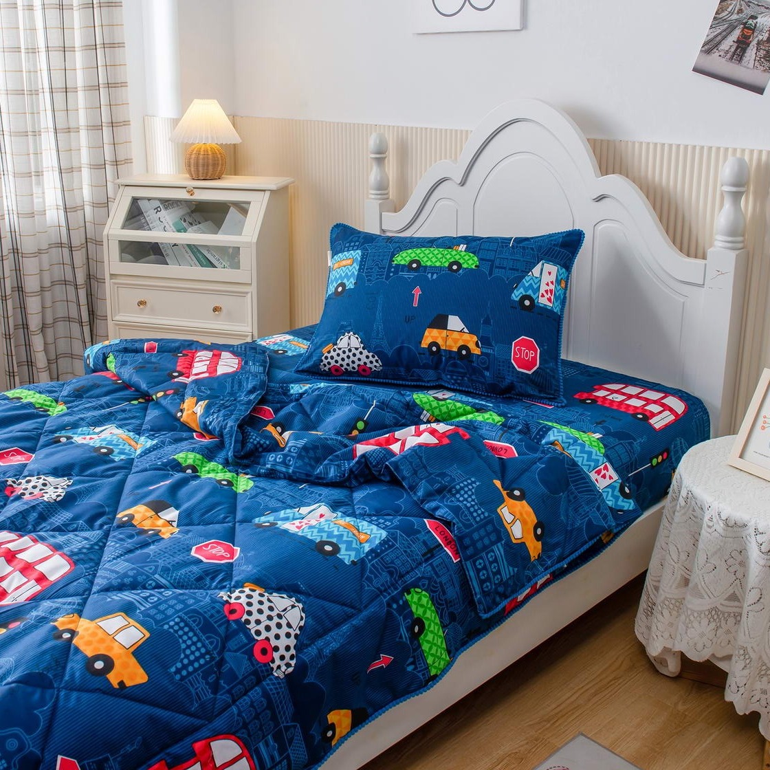 Комплект постельного белья Sofi De Marko Трафик синий Детский Полуторный, размер Детский - фото 3