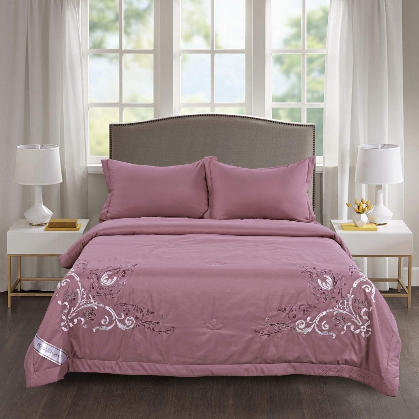 Комплект постельного белья Sofi De Marko Изида розовый Семейный/дуэт, размер Семейный/дуэт - фото 1