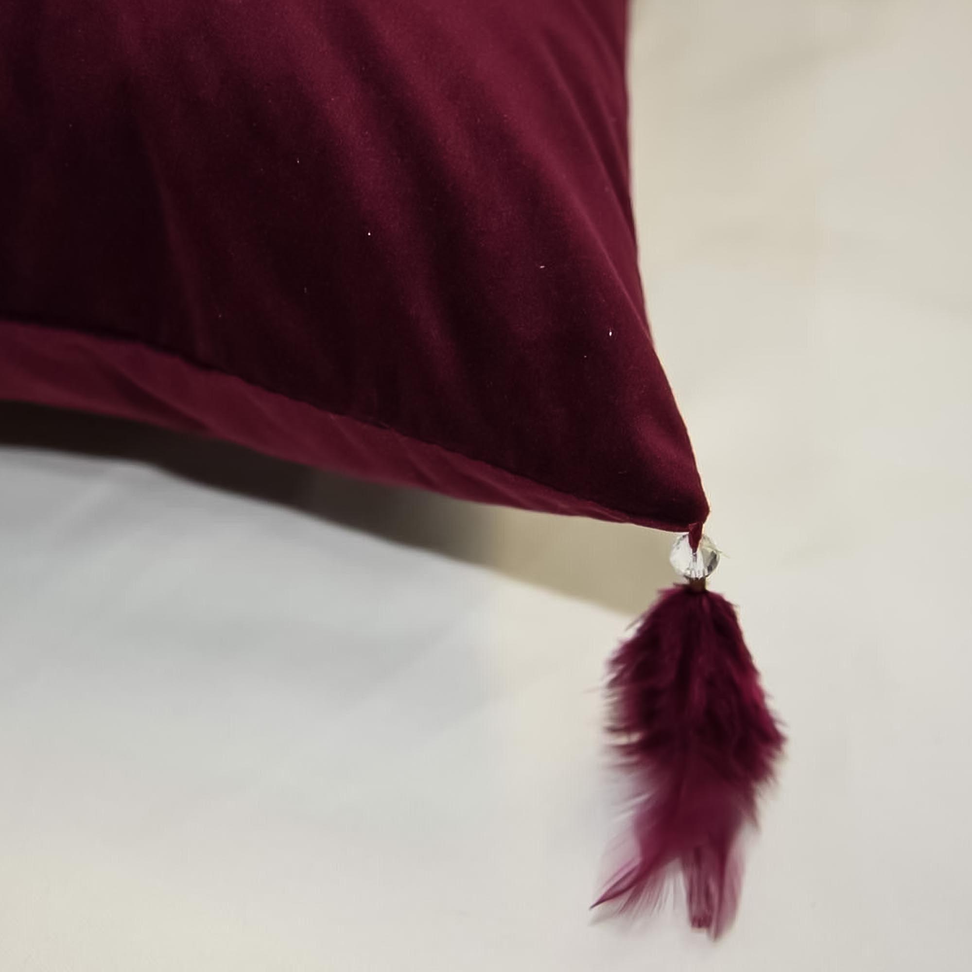 Подушка декоративная Sofi De Marko 45х45 жасмин бордо, цвет бордовый - фото 3