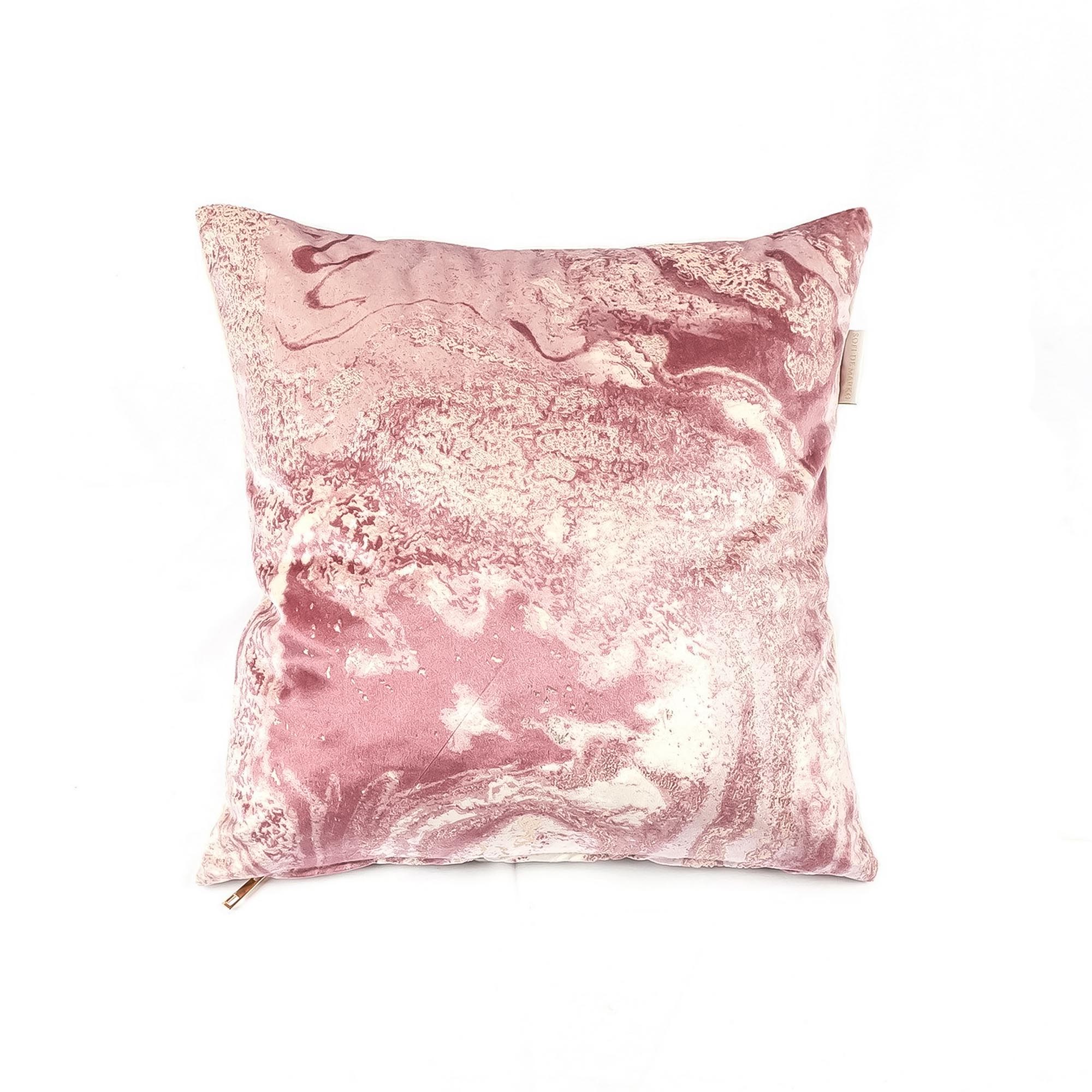 Подушка декоративная Sofi De Marko 45х45 мрамор розововый, цвет розовый - фото 3