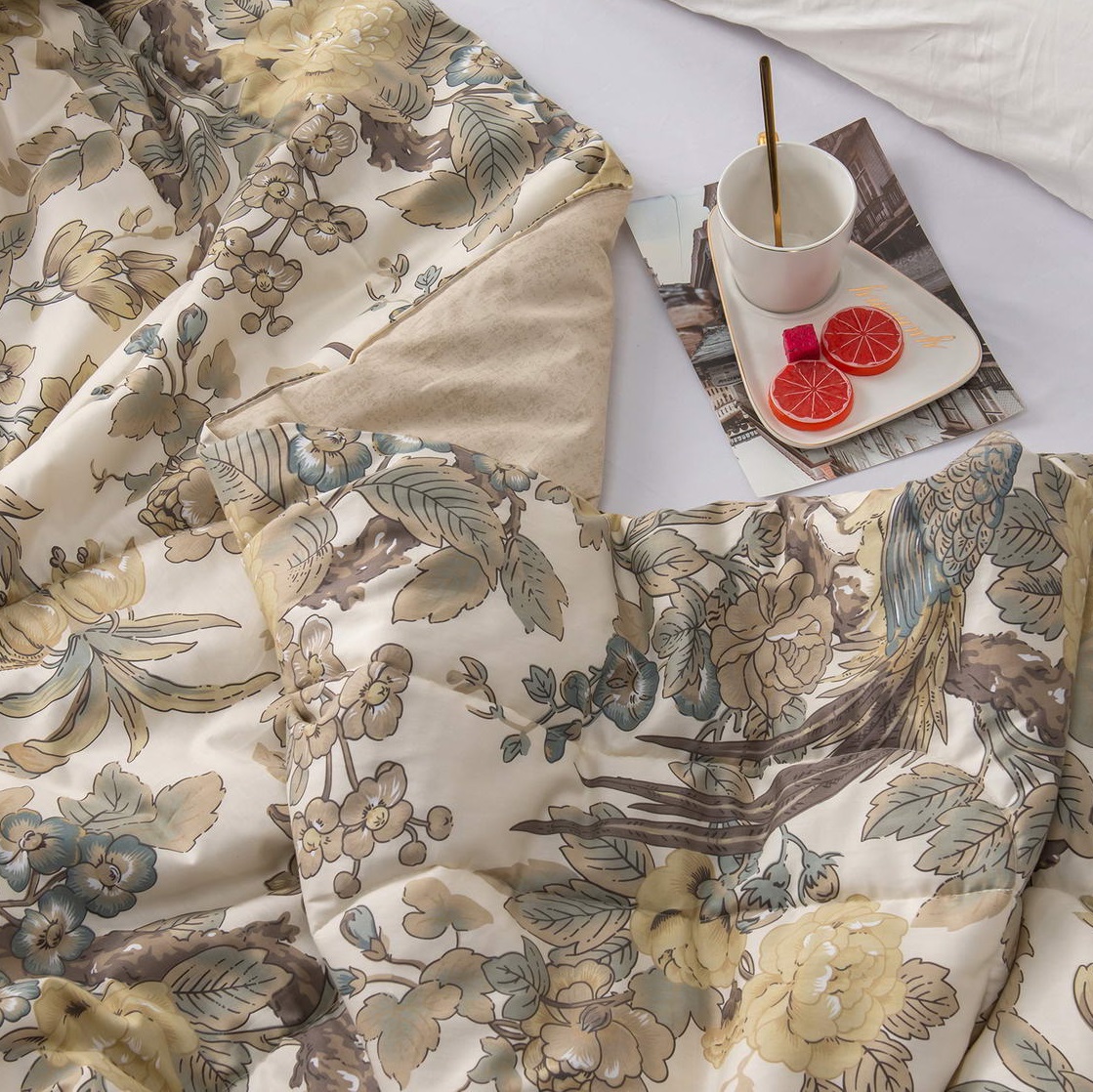 Одеяло Sofi De Marko 160х220 рената сатин, цвет бежевый - фото 4