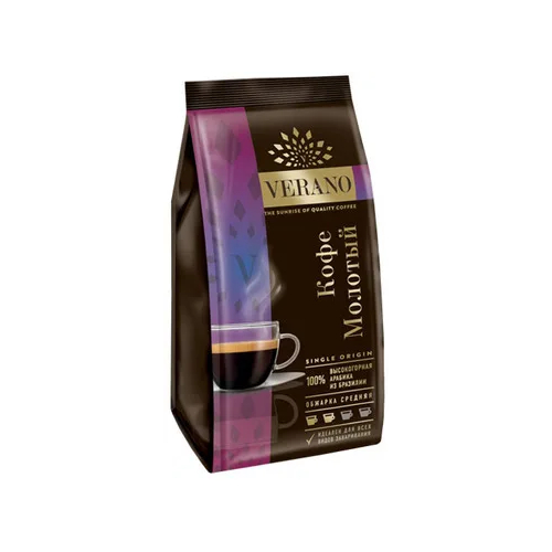 Кофе молотый Verano, 200 г кофе brai gran тоффи шоколадный молотый в у 200 гр