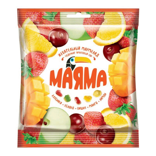 Мармелад Маяма ассорти вкусов, 70 г мармелад gummy valley фрукты ассорти 70 г