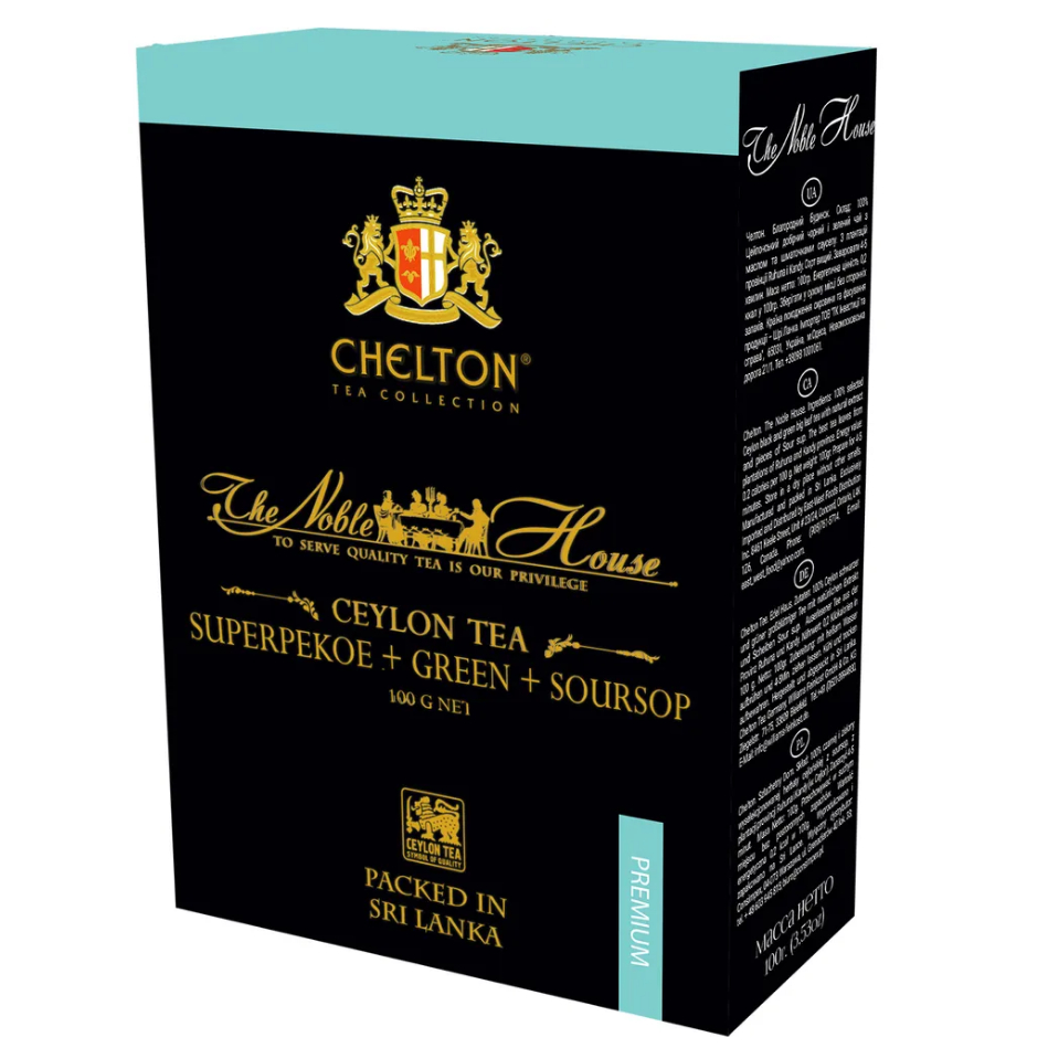 Чай Chelton черный и зеленый с саусепом, 100 г чай черный chelton ваза с розами 100 г